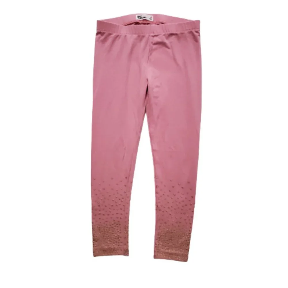 Epic Threads Toddler Girls Gold Heart Border-Print Leggings,‎ Pink Size 4T
